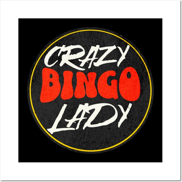 crazy bingo lady Wall Art by printhavan